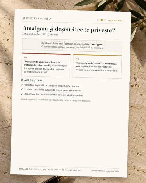 Amalgam și deșeuri: ce te privește?